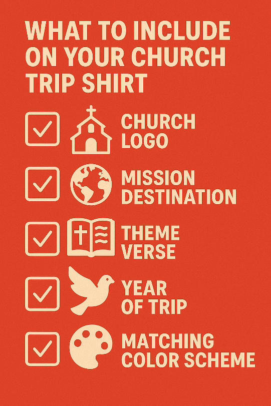 Checklist of Custom Shirt Design Elements for Church Trips