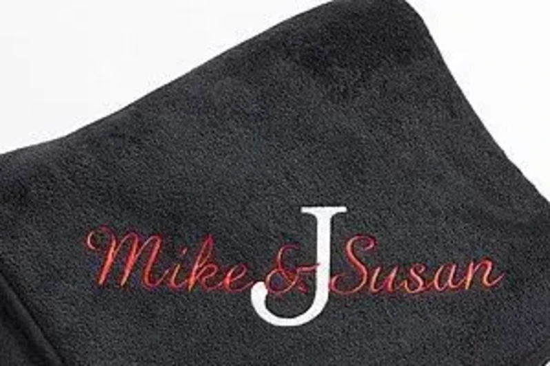 Monogrammed Fleece Blankets