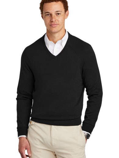 Brooks Brothers® Cotton Stretch V-Neck Sweater