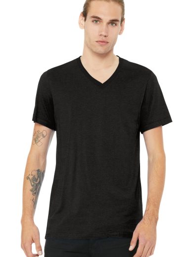 BELLA+CANVAS® Unisex Heather CVC V-Neck Tee
