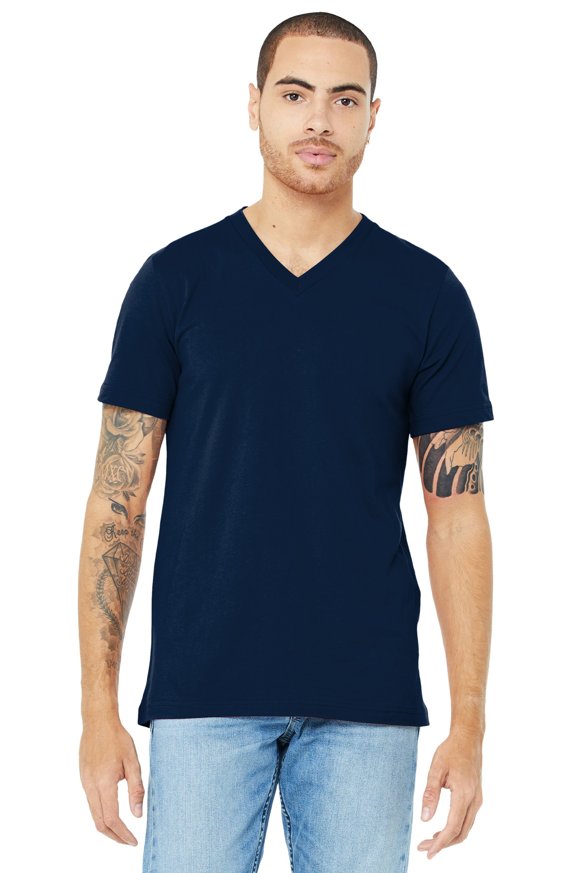 BELLA+CANVAS ® Unisex Jersey Short Sleeve V-Neck Tee. - Image 3