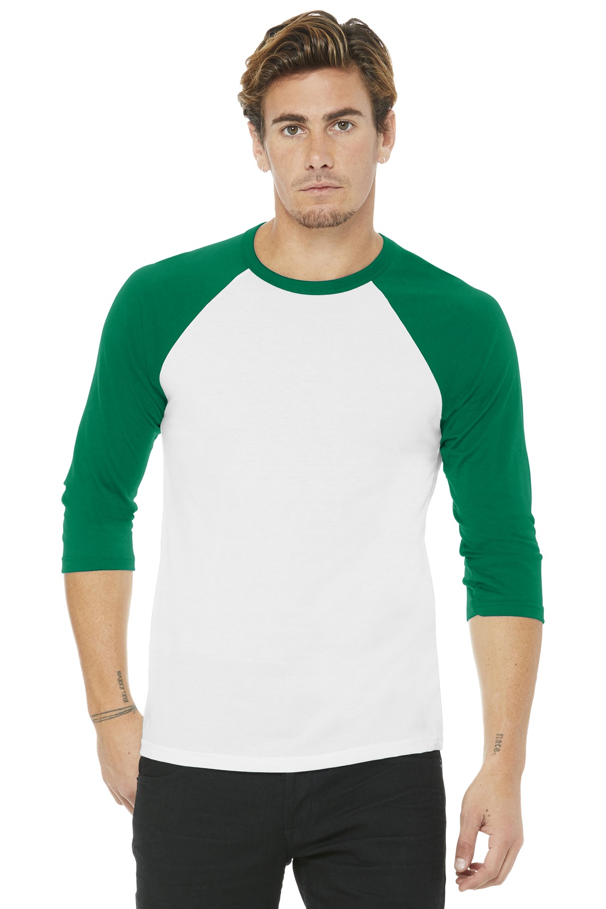BELLA+CANVAS ® Unisex 3/4-Sleeve Baseball Tee. - Image 8