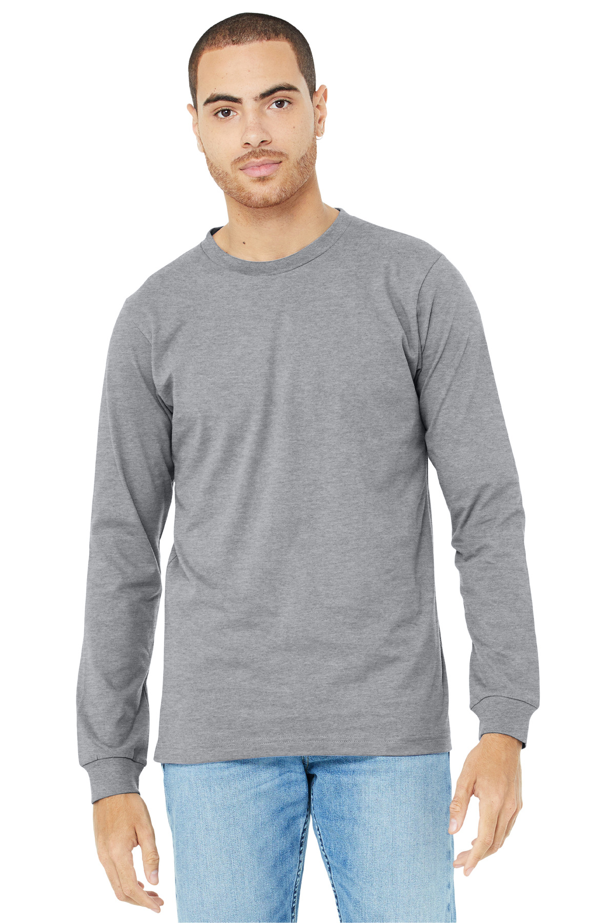 BELLA+CANVAS® Unisex Heather CVC Long Sleeve Tee - Image 4