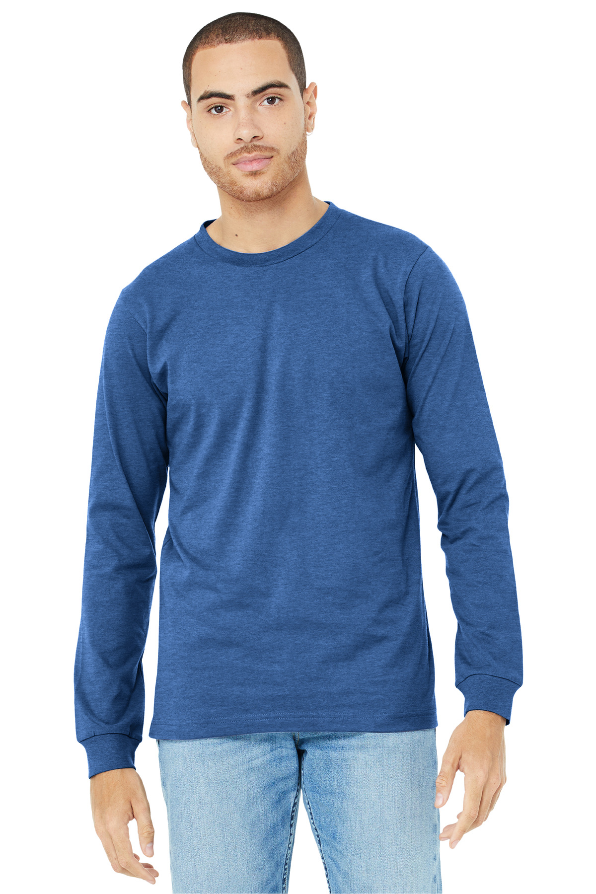 BELLA+CANVAS® Unisex Heather CVC Long Sleeve Tee - Image 6