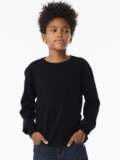 BELLA+CANVAS® Youth 6-Ounce Heavyweight Long Sleeve Tee