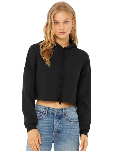 BELLA+CANVAS ® Women's Sponge Fleece Cropped Fleece Hoodie.