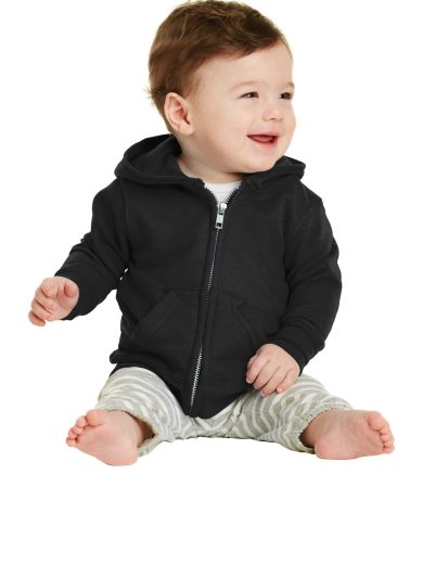 Port & Co™ Infant Core Fleece Full-Zip Hooded Sweatshirt.
