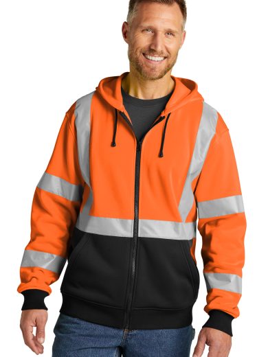CornerStone® A107 Class 3 Heavy-Duty Fleece Full-Zip Hoodie