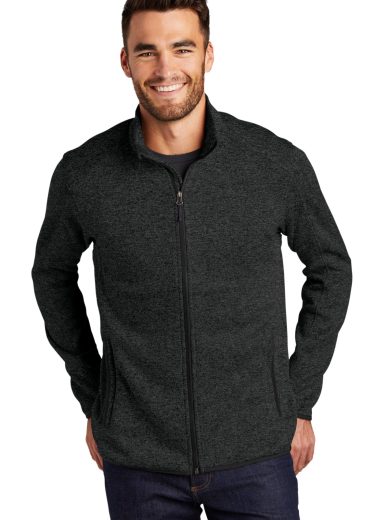 Port Authority® Sweater Fleece Jacket.