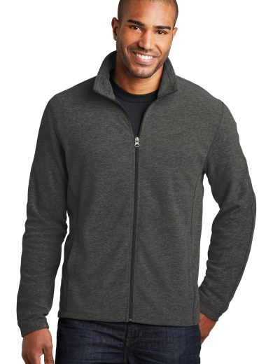 Port Authority® Heather Microfleece Full-Zip Jacket.