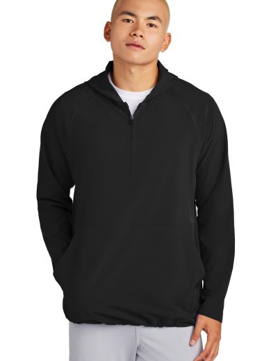 Sport-Tek® Repeat 1/2-Zip Long Sleeve Hooded Jacket