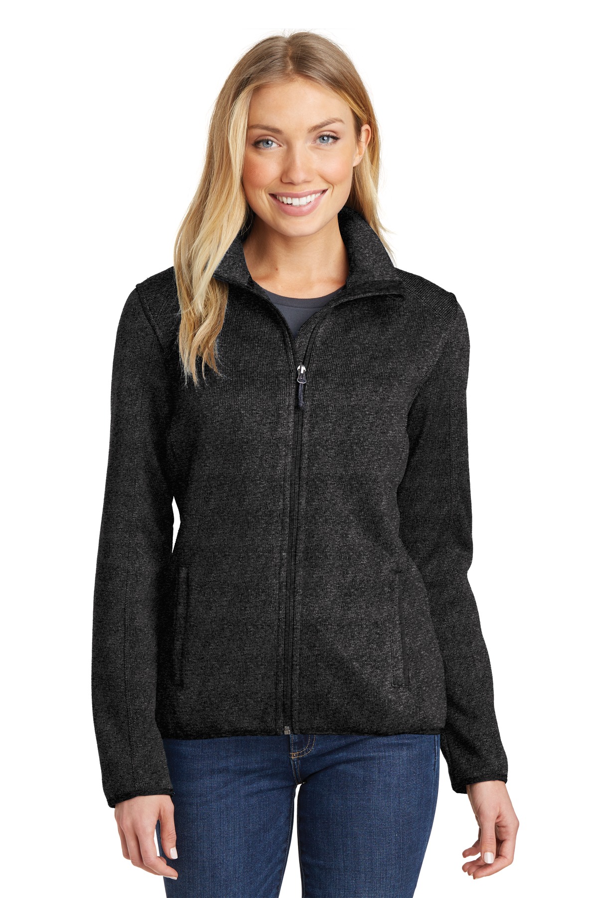 Port Authority® Women's Sweater Fleece Jacket.