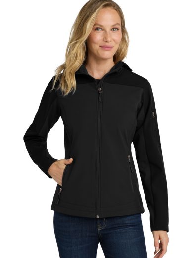 Port Authority® Women's Hooded Core Soft Shell Jacket.