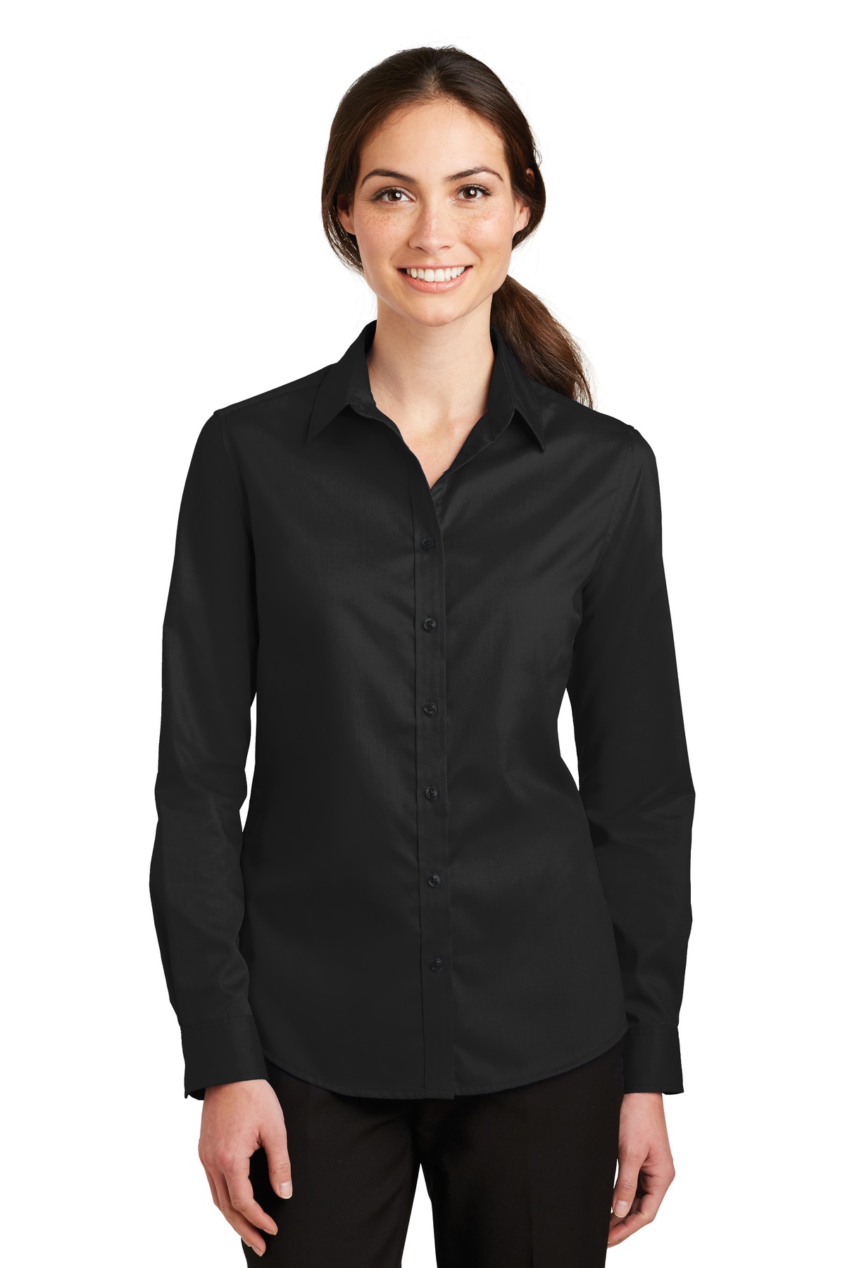 Port Authority® Women's SuperPro™ Twill Shirt.