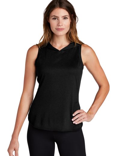 Sport-Tek ® Women's PosiCharge ® Tri-Blend Wicking Draft Hoodie Tank.
