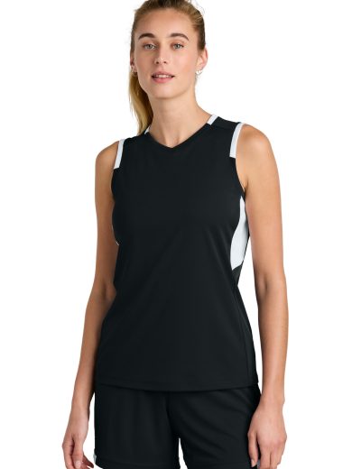 Sport-Tek® Women's Club Sleeveless V-Neck