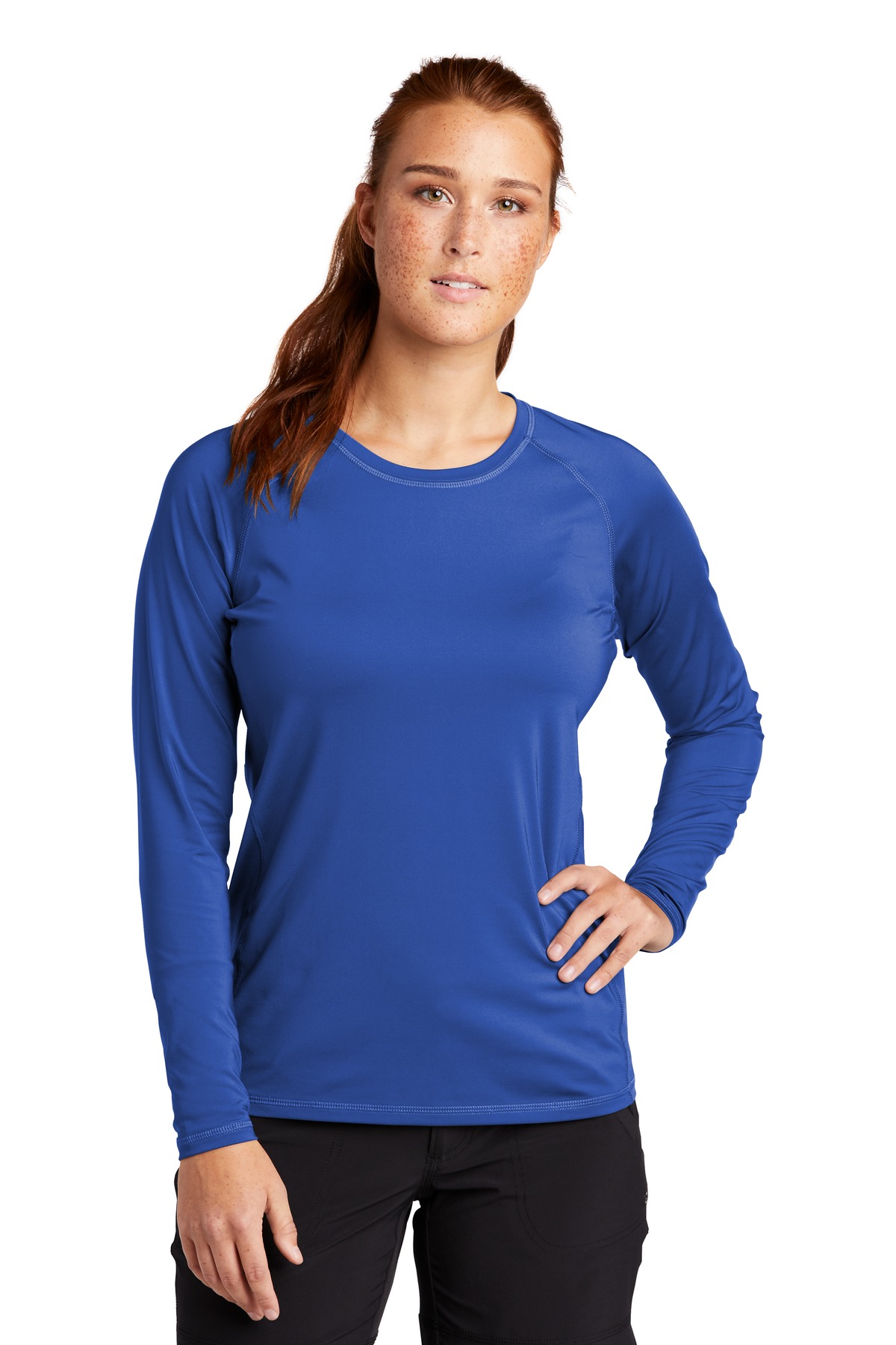 Sport-Tek ® Women's Long Sleeve Rashguard Tee. - Image 3