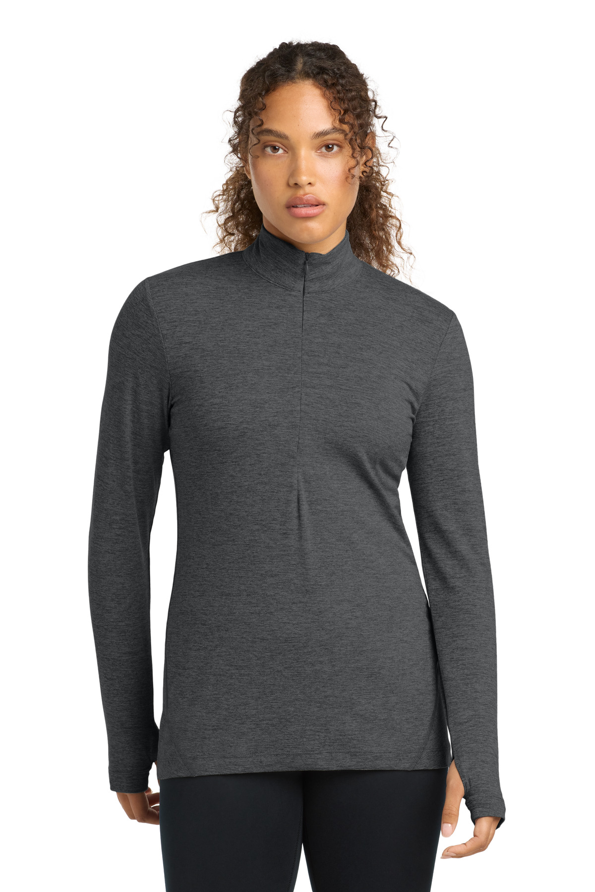 Sport-Tek® Women's Exchange 1.5 Long Sleeve 1/2-Zip - Image 2