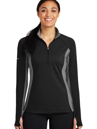 Sport-Tek® Women's Sport-Wick® Stretch Contrast 1/4-Zip Pullover.