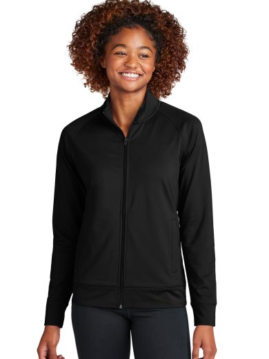 Sport-Tek® Women's Sport-Wick® Stretch Full-Zip Cadet Jacket