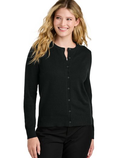 Port Authority® Women's Easy Care Crewneck Cardigan Sweater