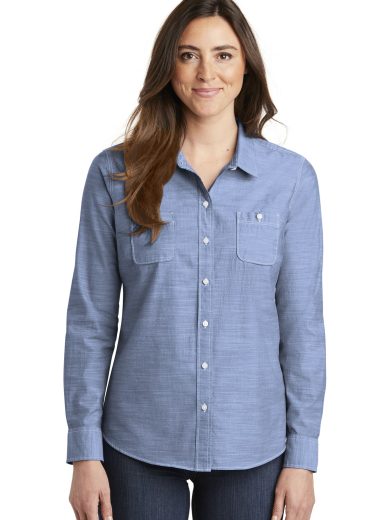 Port Authority® Women's Slub Chambray Shirt.