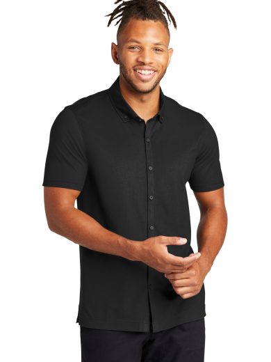 Mercer+Mettle® Stretch Pique Full-Button Polo