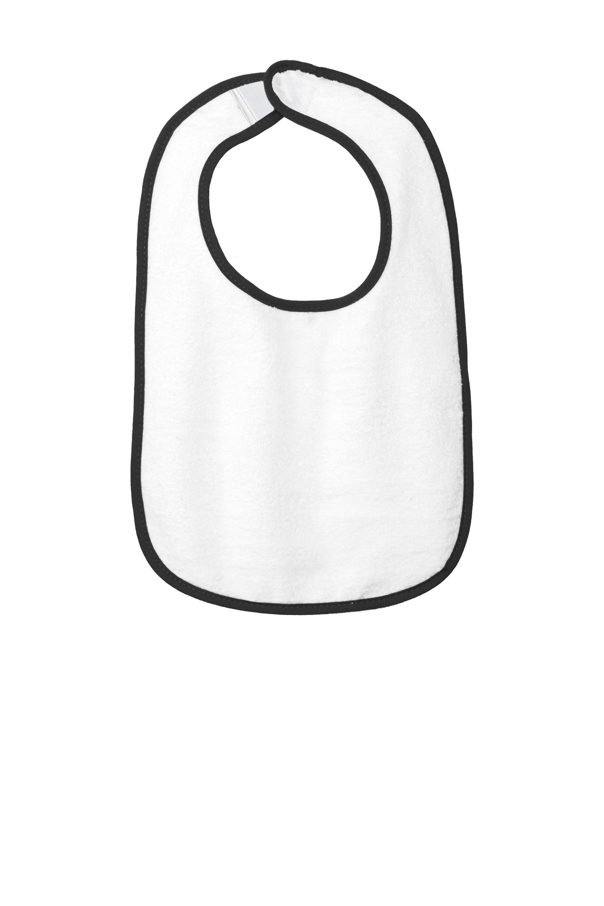 Rabbit Skins™ Infant Contrast Trim Terry Bib.