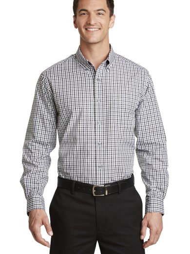 Port Authority® Long Sleeve Gingham Easy Care Shirt.