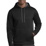 Sport-Tek® Sport-Wick® Fleece Colorblock Hooded Pullover.