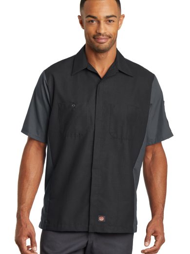 Red Kap® Short Sleeve Ripstop Crew Shirt.
