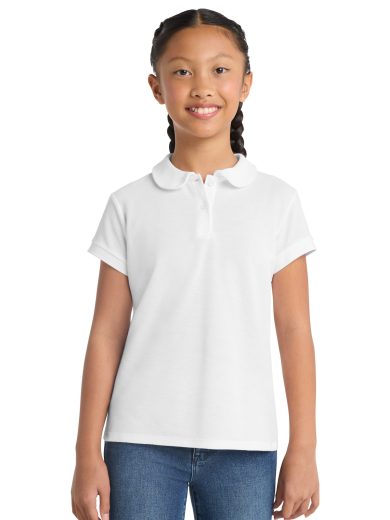 Port Authority® Girls Silk Touch™ Peter Pan Collar Polo.