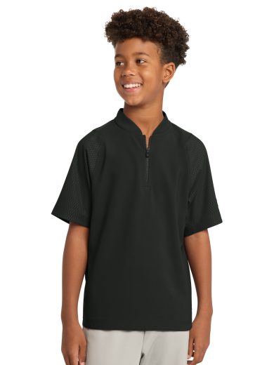 New Era ® Youth Cage Short Sleeve 1/4-Zip Jacket.