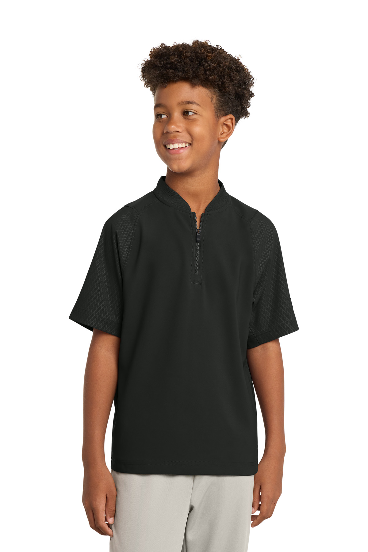 New Era ® Youth Cage Short Sleeve 1/4-Zip Jacket.