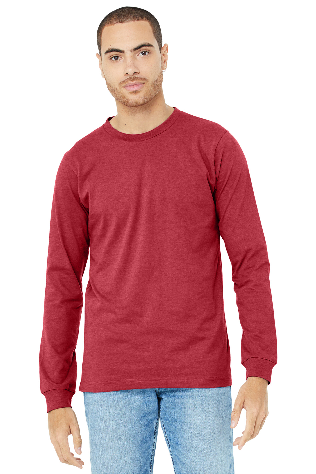 BELLA+CANVAS® Unisex Heather CVC Long Sleeve Tee - Image 5