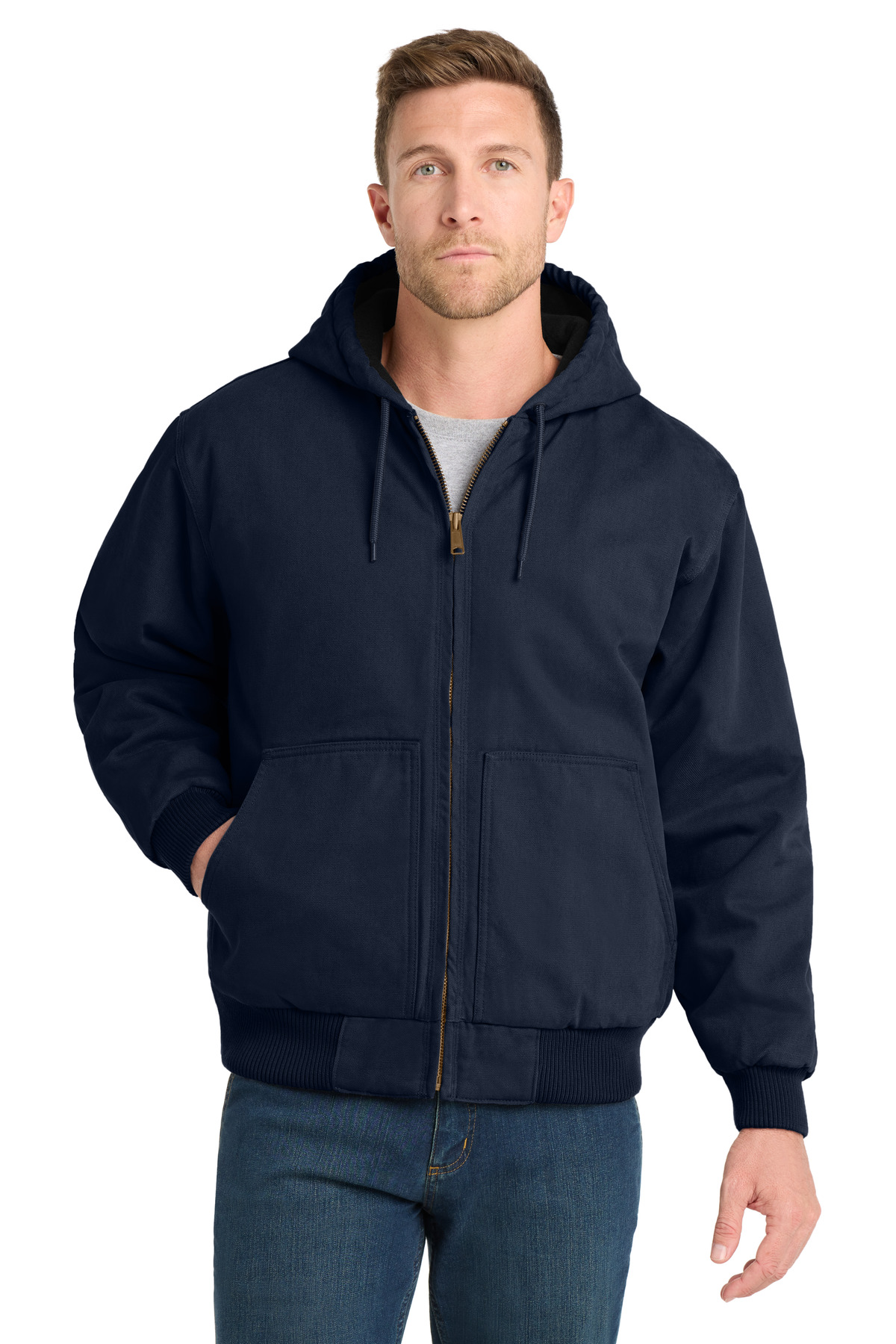 CornerStone® Washed Duck Cloth Insulated Hooded Work Jacket. - Image 2