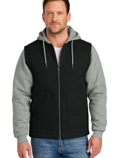 CornerStone® Duck Fleece Full-Zip Hooded Jacket