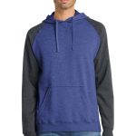District® Young Mens Lightweight Fleece Raglan Hoodie.
