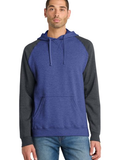 District® Young Mens Lightweight Fleece Raglan Hoodie.