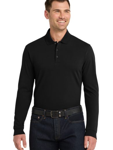 Port Authority® EZCotton® Long Sleeve Polo.