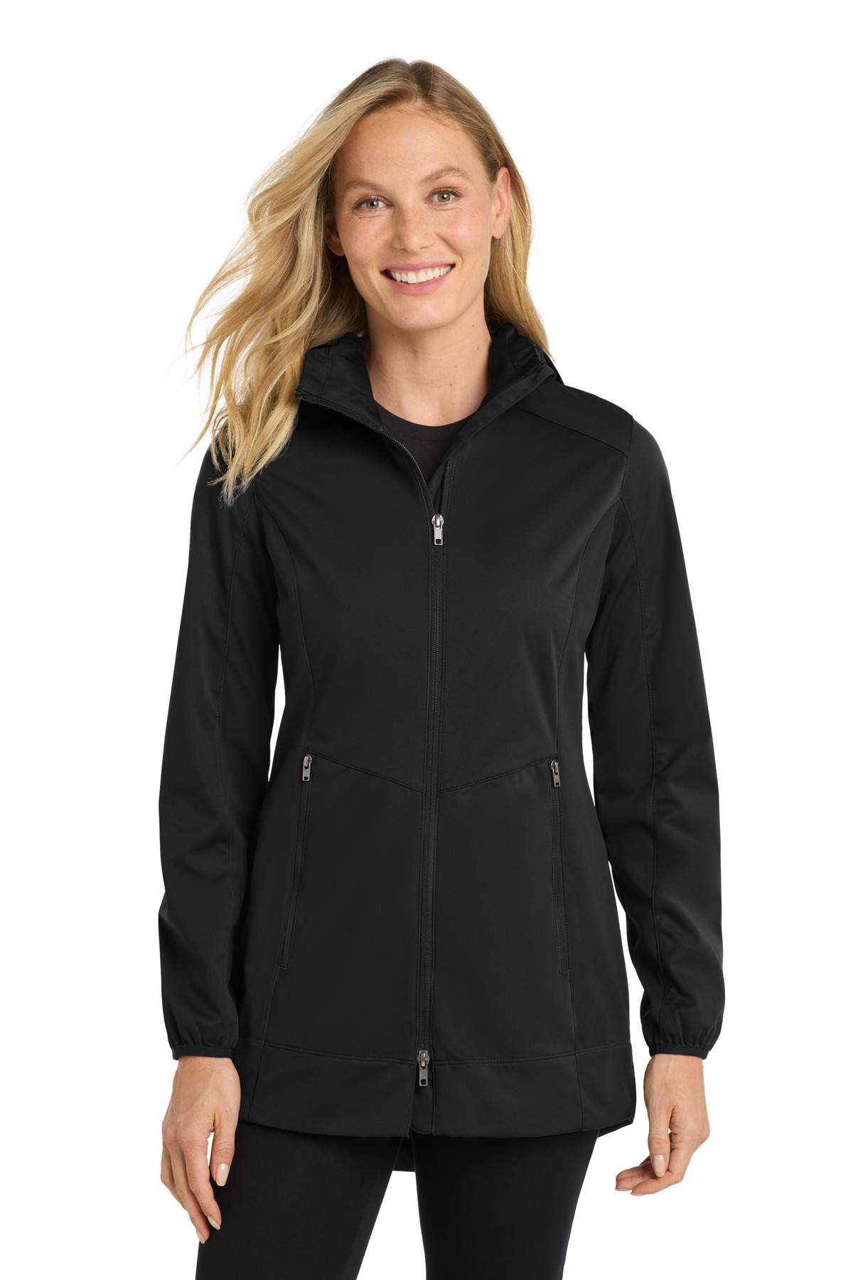 Port Authority® Women's Active Hooded Soft Shell Jacket.