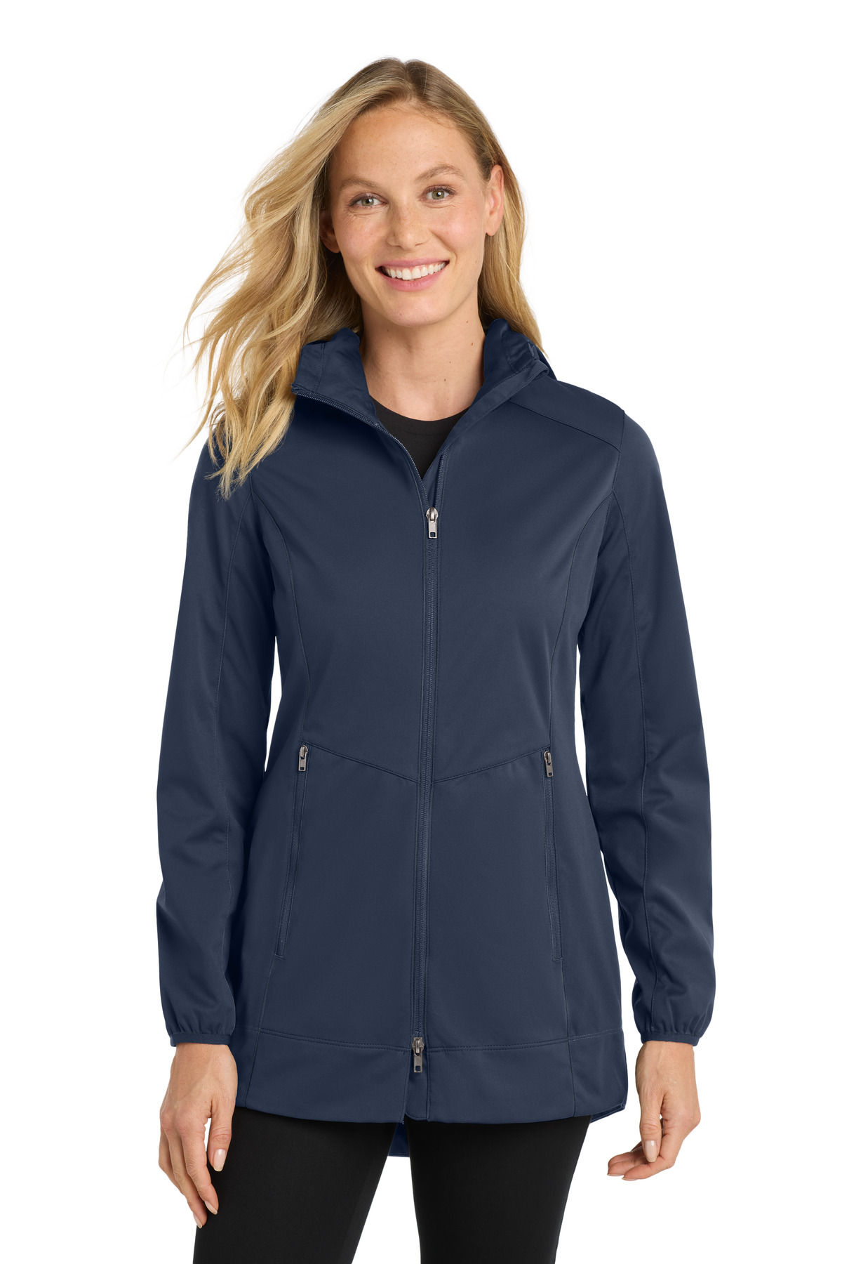 Port Authority® Women's Active Hooded Soft Shell Jacket. - Image 2