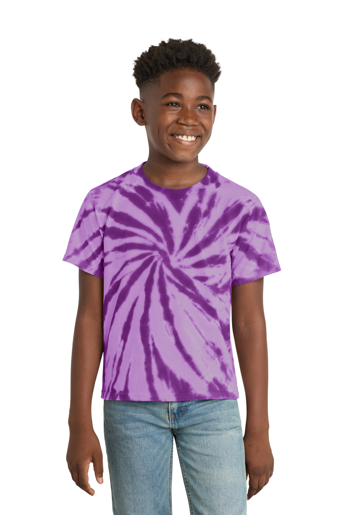Port & Co™ Youth Tie-Dye Tee. - Image 9