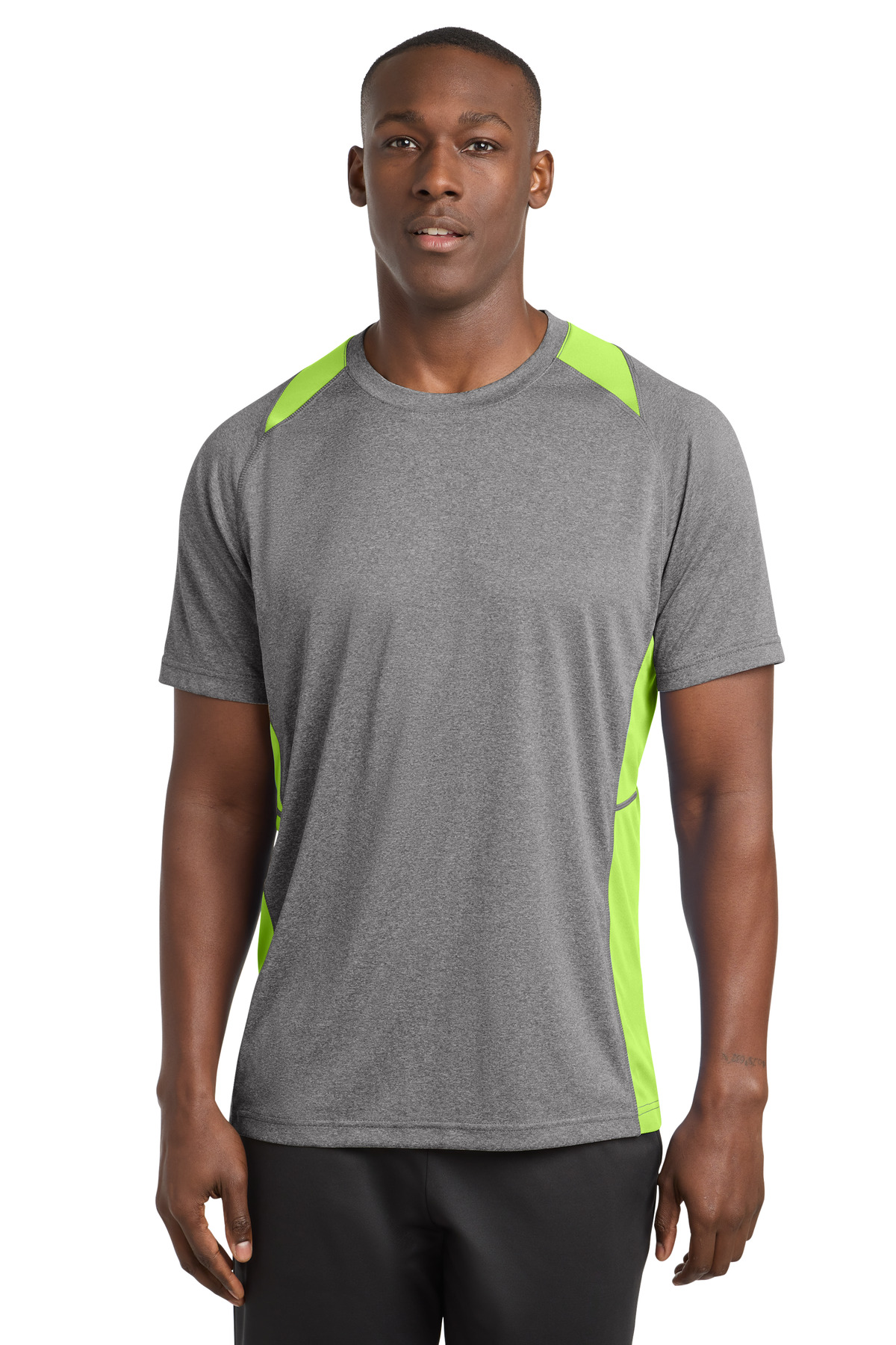 Sport-Tek® Heather Colorblock Contender™ Tee. - Image 8