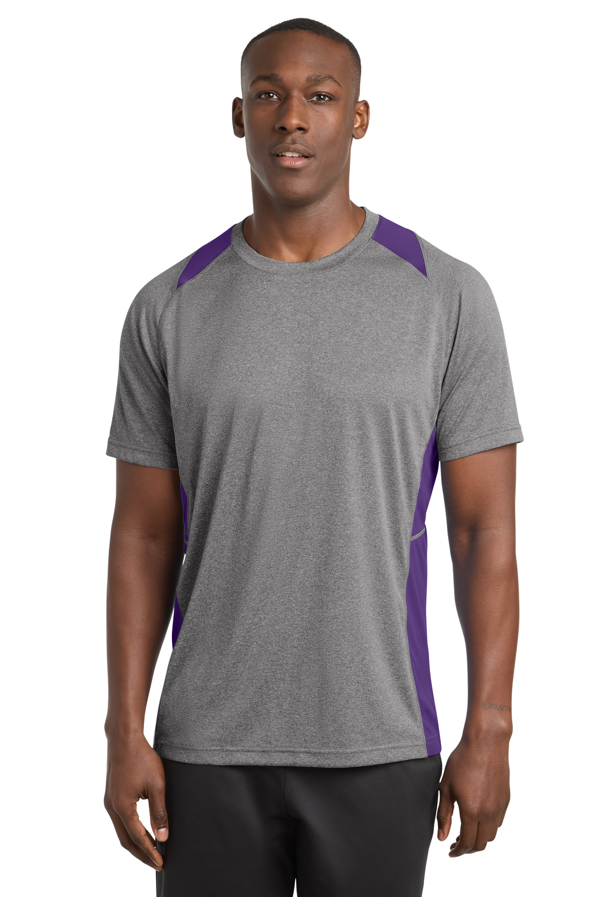 Sport-Tek® Heather Colorblock Contender™ Tee. - Image 7