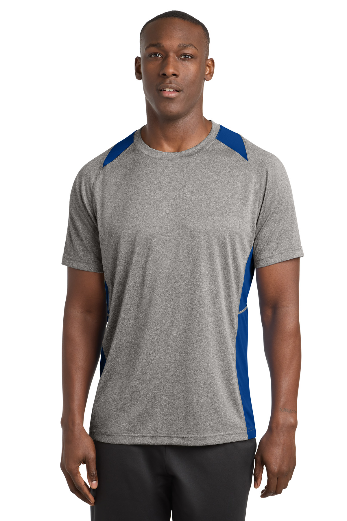 Sport-Tek® Heather Colorblock Contender™ Tee. - Image 4