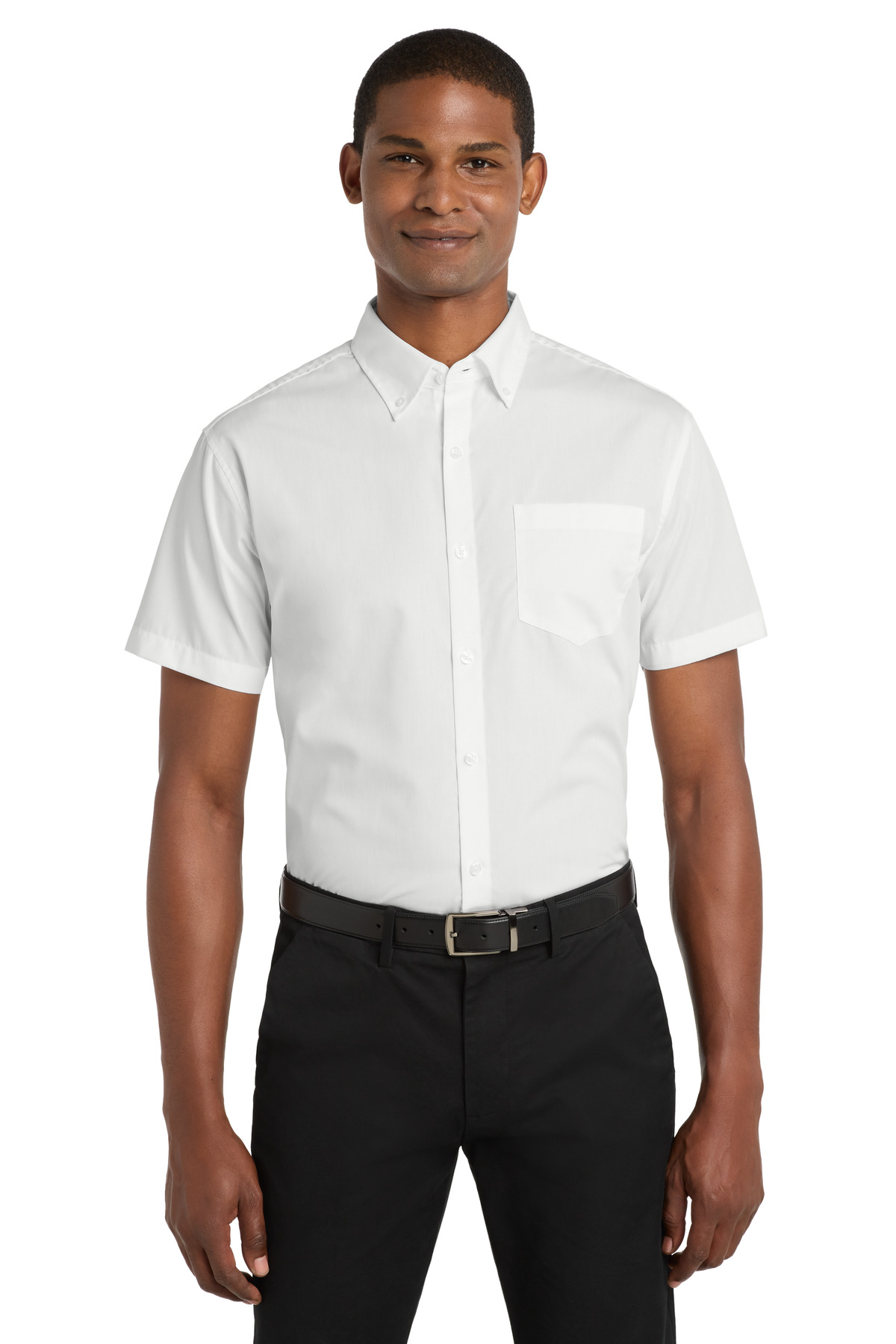 Port Authority® Short Sleeve Carefree Poplin Shirt. - Image 2