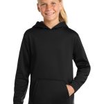 Sport-Tek® Youth Sport-Wick® Fleece Colorblock Hooded Pullover.