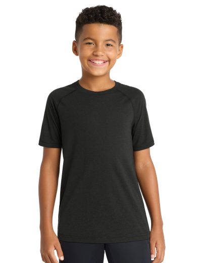 Sport-Tek ® Youth PosiCharge ® Tri-Blend Wicking Raglan Tee.